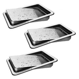 3x Less Steel Garba Flap Lid Trash Bin Cover F Built-in Ba Swing Flap Garba Lid B