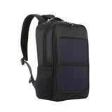 Water-resistant Nylon Solar Charging Backpack With Portable External 5v / 2.1a Usb Charging Port