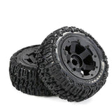 Off-road Rear Rubber Tyres For 1/5 Baha Rovan Km Baja 5t/5sc/5ft Rc Car Toys Parts,black
