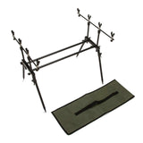 Aluminum Rod Rest Holder with Carrying Bag 4 in 1 Fishing Rod Stand Holder Detachable Fishing Equipment Accessories