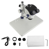 3.5X?100X Zoom Microscope Compound Trinocular Microscope with Light 45 Degree Tilt 360 Degree Rotati