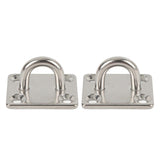 2025 Latest Model 2Pcs Boat Square Pad Eye Stainless Steel Firm Durable Marine SS Pad Hard
