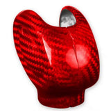 Car Real Carbon Fiber Shift Lever Cover Shift Knob Cover for F54 F55 F56 F57 F60 Red