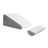 Bed Wedge Pillow Polyester Sponge Triangle Elevated Support Pillow with Small Round Pillow for Back Leg Neck Pain