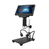 7-inch LCD Screen Video Microscope with 32GB TF Card 1200X Microscope and Telescope 1080P with  IR Remote, Adjustable Metal Stand & LED Light Support