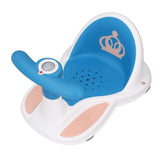 Baby Bath Seat Non Slip Music Portable Baby Bathtub Chair for Sitting Or Lying Down Blue