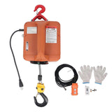 Electric Hoist Winch 3 in 1 1540lbs 1500W Portable Power Crane 7.6m Lifting Traction Towing 4m/min for Warehouse Factory US Plug 110V