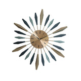 (Blue Hands 70cm) Large Wall Clock Silent Mid Century Wall Clock for Bedroom Indoor Study Room Blue Hands 55cm