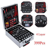 Hand Tool Set Case Mechanics Kit Box Organize Castors Toolbox Trolley