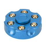 Metal ADHD Fingertip Rotating Toy Anxiety Stress Relief Brass Aluminum Alloy Hand Rotating Toy for ADD Blue
