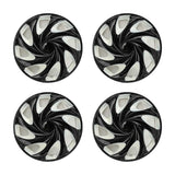 4Pcs Hub Cap Black White Easy Installation Protective Wheel Hub Cap Cover for Cars Trucks Vans 13 Inches Steel Wheel