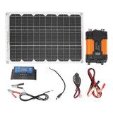 Portable Solar Power System 4000W Power Inverter 30A 12V 24V Solar Charge Controller 18W 18V Solar Panel Kit 300W 12V to 220V