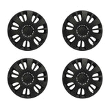 4 Pcs 14 Inch Automobile Hubcap Matte Black Wheel Wrap Rim Protector Cover Trim for Cars Trucks Vans