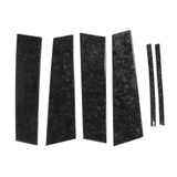 6pcs Dry Carbon Fiber B Pillar Decoration Marble Forging Fit for Alfa Romeo Giulia 2015?2020