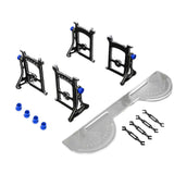 (Blue) Car Adjustable Ruler Steering Link Synchronizer Set Up System Steering Measurement Tool for 1:10 Remote Control Drift Car  Blue