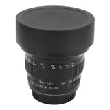 DSLR Camera Lens 7.5mm F3.5 Ultra Wide Angle Optical Glass Camera Fisheye Lens Replacement for 80D 77D