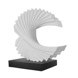 For Modern Funky Wave Sea Ornament Abstract Statues Fruugo Uk White