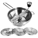 Stainless Steel Strainer With 3x Sieve Inserts Strainer Mill For Soup Jam Baby Porridge Sauces 3 Sie