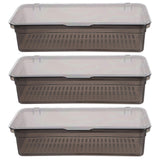 3pcs Cutlery Storage Boxes Plastic Chopsticks Holders for Home (Random Color)