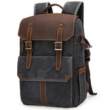 (Dark Grey) Camera Bag Canvas Batik Waterproof Photography Outdoor Wear-resistant Photo Camera for DSLR Backpack Large Capacity  Dark Grey