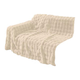 Luxury Faux Fur Sofa Covers Warm Winter Plush Couch Slipcovers