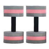 2pcs Swimming EVA Floating Dumbbell Water Barbell Water Yoga Durable Fitness Exercise Equipment For Women Men (Gray Red)