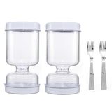 2Pack Pickle and Olive Hourglass Jar with Strainer Flip