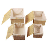 4Pcs Storage Baskets Set Multifunctional Large Capacity Desktop Storage Box for Household Items Leisure Items Clothing