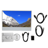 16 Inch Portable Monitor for Laptop 10 Point Touch Screen Monitor with Magnetic Stand for PlayStation for Xbox 360 100?240V EU Plug