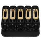 5 String Bass Bridge Black Metal High Strength Excellent Conductivity Stylish Bass Guitar Bridge
