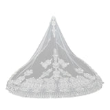 Graceful Long Train Bridal Veil Wedding Ceremony Veil with Metal Comb Attachments for Stage Performances and Parties
