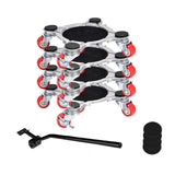 (Small quadruped set) Furniture Movers Roller Set 360 Rotates Wheel Dollies for Heavy Objects ABS Wheel with Brakes urniture Transport Rollers