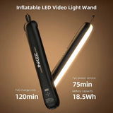 Inflatable LED Photography Light Stick: Bi-Color, Magnetic, Waterproof, 75min Battery