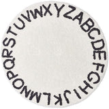 Round Kids Rug Alphabet Educational Rug Ground Mat  Kids Baby Alphabet Area Rugs Children Round Carpet