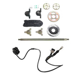 600mm Go Kart Rear Live Axle Kit with Brake Assembly Chain for 50cc 70cc 90cc ATV Quad Bike Drift Trike