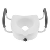 Raised Toilet Seat with NonSlip Adjustable Armrest Bathroom Supplies for Seniors Pregnant Women
