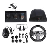 Gaming Steering Wheel with Pedal Shifter Dynamic LED Feedback 270 Degree Racing Wheel for Switch for PC