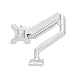 (White) Height Adjustable Monitor Arm Desk Mount for 17 to 32inch Screen 360 Degree Rotation Single Monitor Arm Desk Mount  White