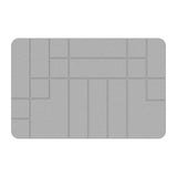 (Light Grey) Bath Mat,Super Absorbent Diatomite Floor Mat Slip Resistant Fast Drying Bathroom Rug Easy to Clean Door Mat  Light Grey