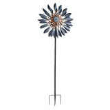 Metal Windmill Spinner 360?? Rotation Archaistic Double Layer with Ground Stake for Outdoor Garden Yard Patio Lawn