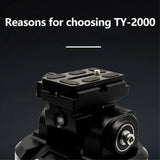 YT-2000 AI Smart Face Following Motorized Rotating Panoramic Head Tripod Stabilizer for Phones Came