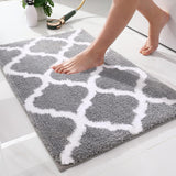 (gray) Soft Absorbent Microfiber Bath Rug, Non-slip Plush Shower Rug, Machine Washable And Dry, Shower Mat, 40cmx60cm, Gray