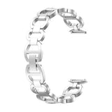 (silver) Metal Watch Band Compatible With Fitbit Luxe Bracelet Adjustable Stainless Steel Suitable For Women Luxury Accessories Black