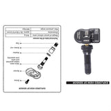 8Pcs Programmable MX Sensor 315MHZ+433MHz 2 in 1 Tire Pressure Sensor