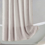 (Beige) Country House Bathroom Decoration Stripes Minimalist Bohemian Unique Texture Linen, 180 X 180 Cm Gray Green