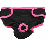 (XL) Dog Diaper Menstrual Pants Reusable Pet Hygiene Diaper Suitable For Small Medium Large Dogs Black S