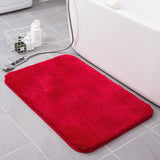 (red) Super Soft Plush Bathroom Rug, Absorbent Thick Anti-slip Ultra-fine Fiber Bath Rug, Suitable For Bathroom Floor, 40cmx60cm Green
