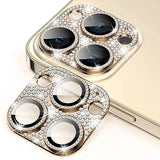 (gold) Pack Diamond Lens Film For Iphone 14 Pro/ 14 Pro Max Silver
