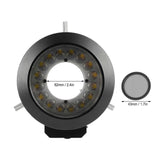 KP-P100A Microscope 16LED Ring Light Source with Polarizer 62mm Brightness Adjustment