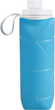 (blue) Specially Designed Foldable Water Bottle Leakproof Valve Reusable Bpa Free Silicone Foldable Travel Water Bottle For Gym Camping Hiking Travel Sports
